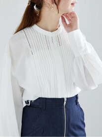 【SALE／60%OFF】ピンタックボリュームスリーブブラウス Te chichi テチチ トップス シャツ・ブラウス グレー ブルー ホワイト【RBA_E】[Rakuten Fashion]