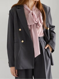 【SALE／30%OFF】ダブルブレストジャケット(セットアップ可)《2025Autumn catalog vol.2 item》 Te chichi テチチ ジャケット・アウター ノーカラージャケット ベージュ グレー ブラウン【RBA_E】【送料無料】[Rakuten Fashion]