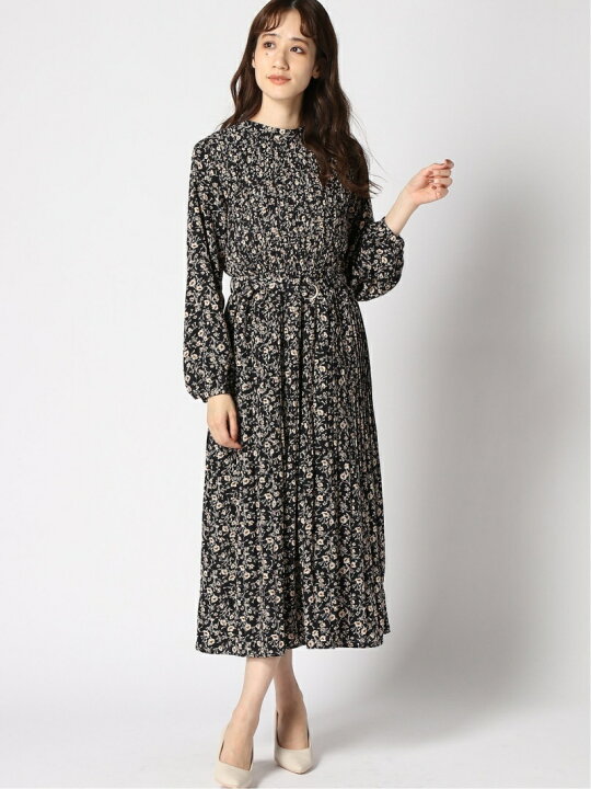 楽天市場 Sale 70 Off Techichi Terrasse ベルト付花柄プリントワンピース Te Chichi Terrasse テチチ ワンピース 長袖ワンピース グリーン ネイビー ブラウン Rba E Rakuten Fashion Te Chichi