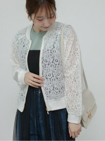 【SALE／30%OFF】レースボリューム袖ブルゾン Te chichi TERRASSE テチチ ジャケット・アウター ブルゾン・ジャンパー ホワイト ブラック【RBA_E】【送料無料】[Rakuten Fashion]