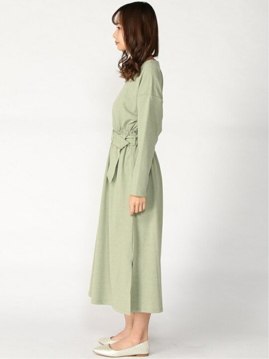楽天市場 Sale 30 Off Te Chichi ラメポンチベルト付ワンピース Ls Te Chichi テチチ ワンピース 長袖ワンピース グリーン グレー ブラウン Rba E 送料無料 Rakuten Fashion Te Chichi