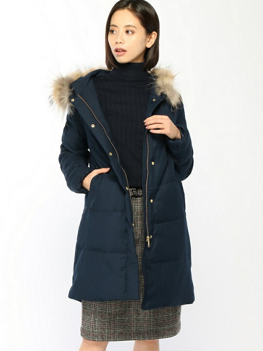楽天市場】【SALE／30%OFF】Techichi/ファーフード ロングダウンコート 