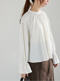 【SALE／50%OFF】ボリュームスモックブラウス Te chichi テチチ トップス シャツ・ブラウス ホワイト グレー ブルー【RBA_E】[Rakuten Fashion]