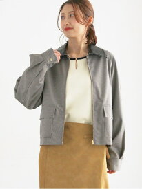 ファブリックアソート衿付きブルゾン Te chichi テチチ ジャケット・アウター ブルゾン・ジャンパー グレー ブラウン【送料無料】[Rakuten Fashion]