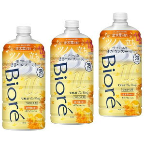 3個セット ビオレu 高潤滑処方の生クリーム泡 金木犀の香り 大容量 ザ ボディ 泡タイプ つめかえ用 780ml 千葉西倉庫