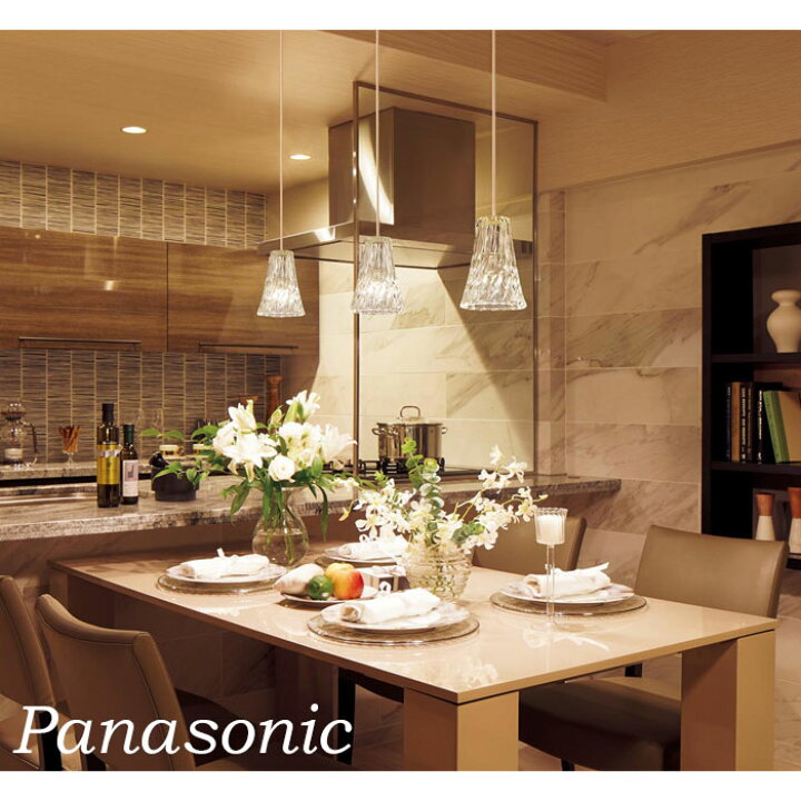 楽天市場】ペンダントライト パナソニック ガラス リブ 透明 かわいい  