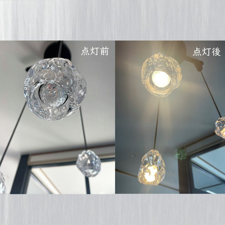 楽天市場】ペンダントライト オーデリック ロックアイス ガラス 氷 塊  