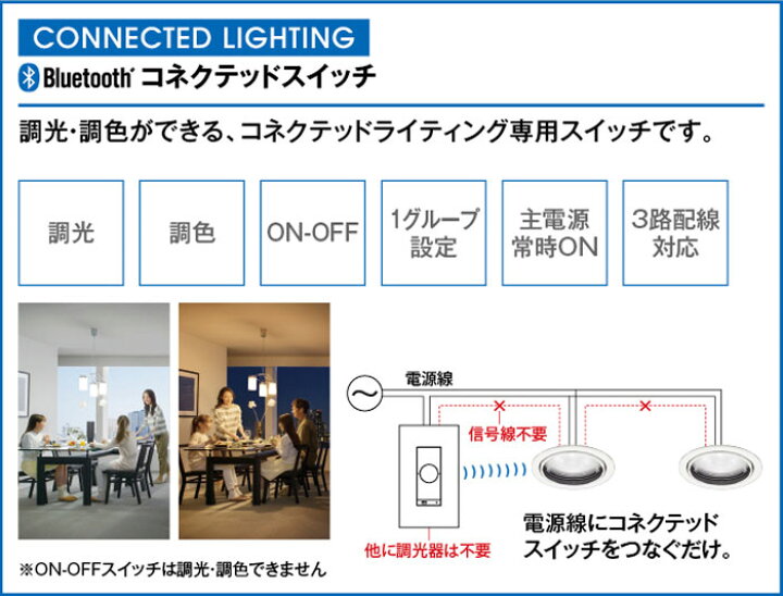 楽天市場】＊ 調光器 ODELIC 白色 調光・調色 コネクテッドスイッチ 