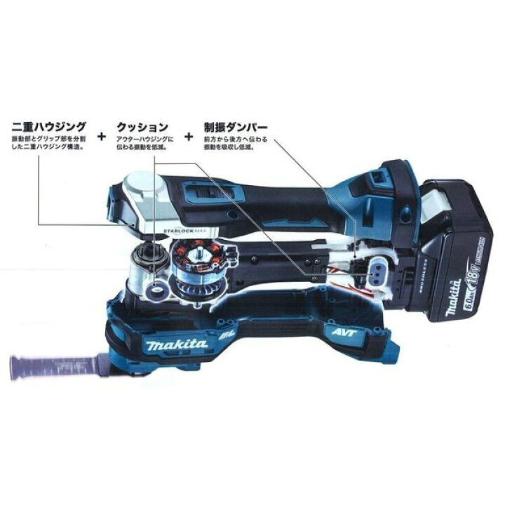 楽天市場】マキタ TM52DZ18V 充電式マルチツール[本体のみ] : パワー 