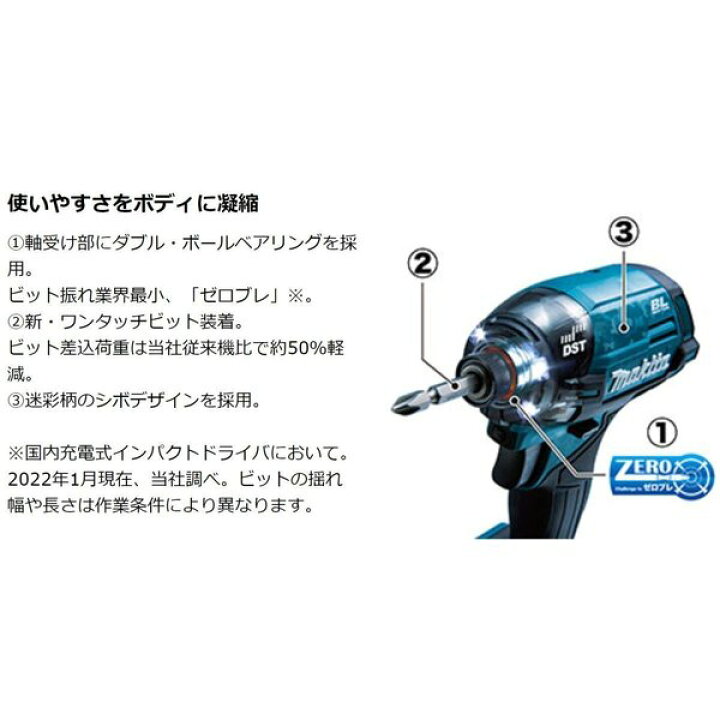 楽天市場】マキタ TD002GZO (オリーブ）+純正ケース 40Vmax 充電式 