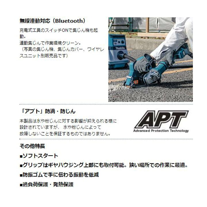 楽天市場】マキタ GA037GZ + ケース 180mm 充電式ディスクグラインダ  