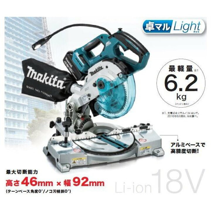 楽天市場】マキタ LS600DRG 18V 165mm 充電式 卓上マルノコ 【本体+6.0 