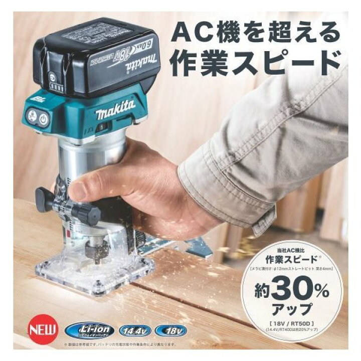楽天市場】マキタ RT50DZ +純正ケース 18V 充電式 トリマ 【本体+ 