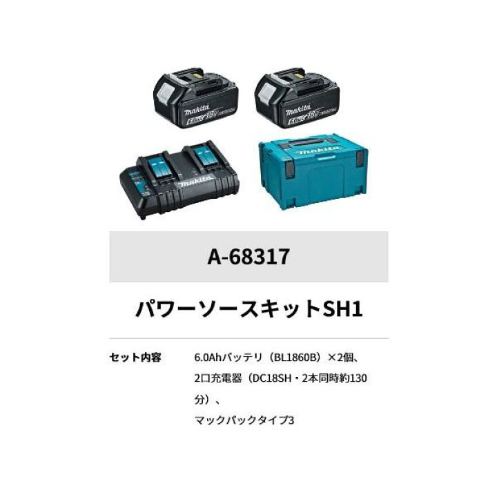 楽天市場】マキタ/makita パワーソースキットSH1【A-68317】18V/18V×2 