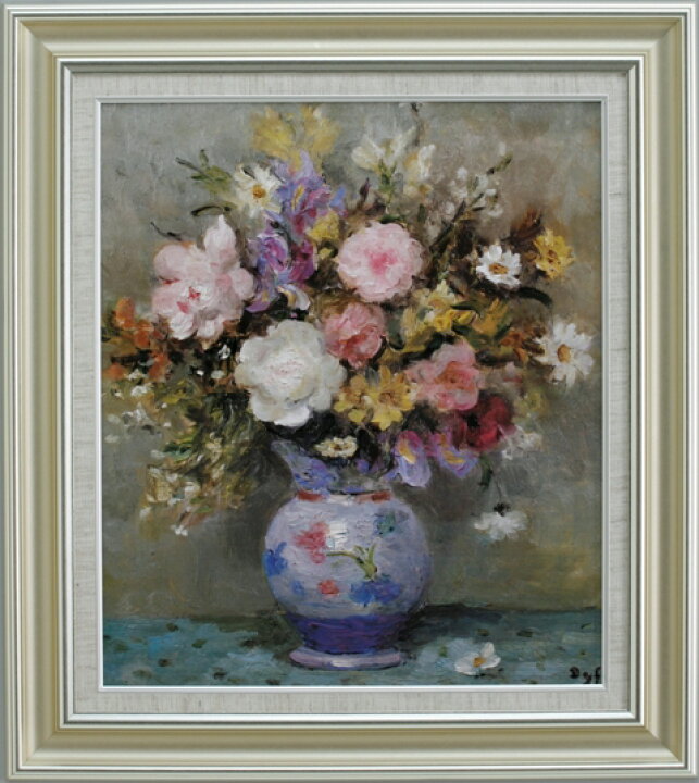 楽天市場 受注生産品 代引不可 ダイフ 芍薬とアイリスのある青い花瓶 Ac 2406 世界の名画 高級複製画 世界の名画をマイナスイオンで癒しの空間に テクノネットｓｈｏｐ