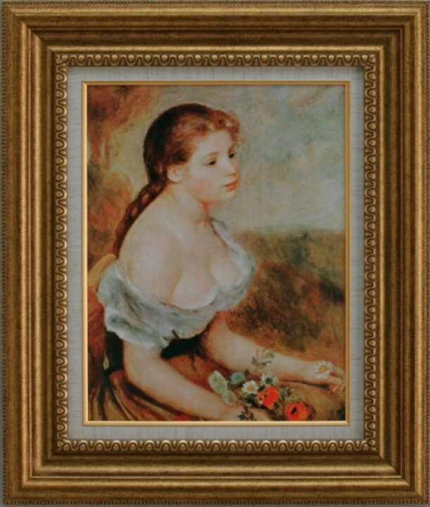 楽天市場】【受注生産品】 【代引不可】 ルノワール 【花持つ少女  