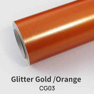 KKVINYL �J�[���b�s���O�t�B���� Glitter Gold/Orange CG03(1.52mx18m)