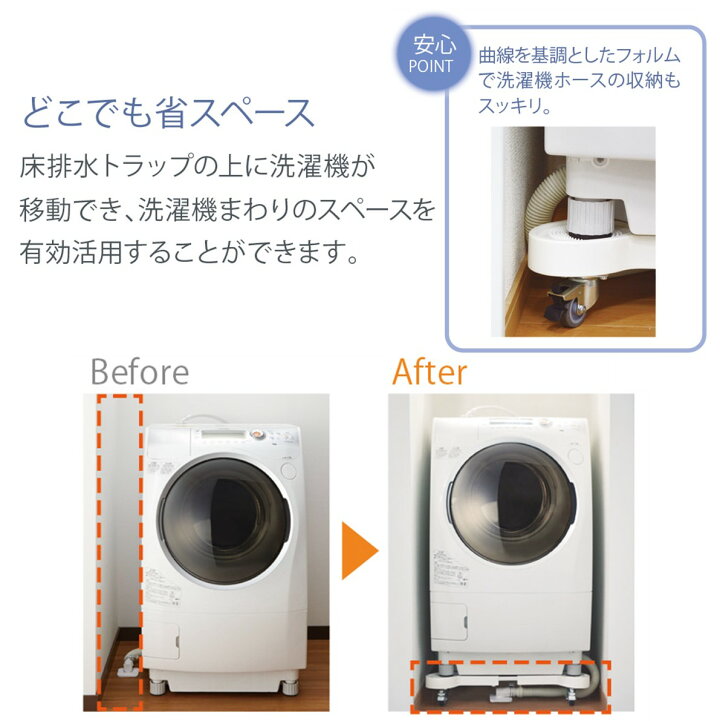 楽天市場】イージーキャスター EC760 洗濯機 置き台 キャスター付 