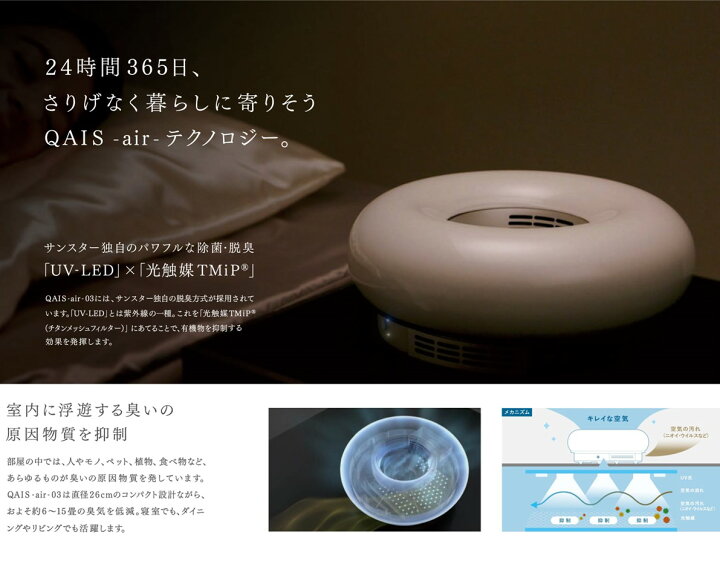 楽天市場】ペット想いの 除菌脱臭機 サンスター QAIS-air- 03 クワイス 