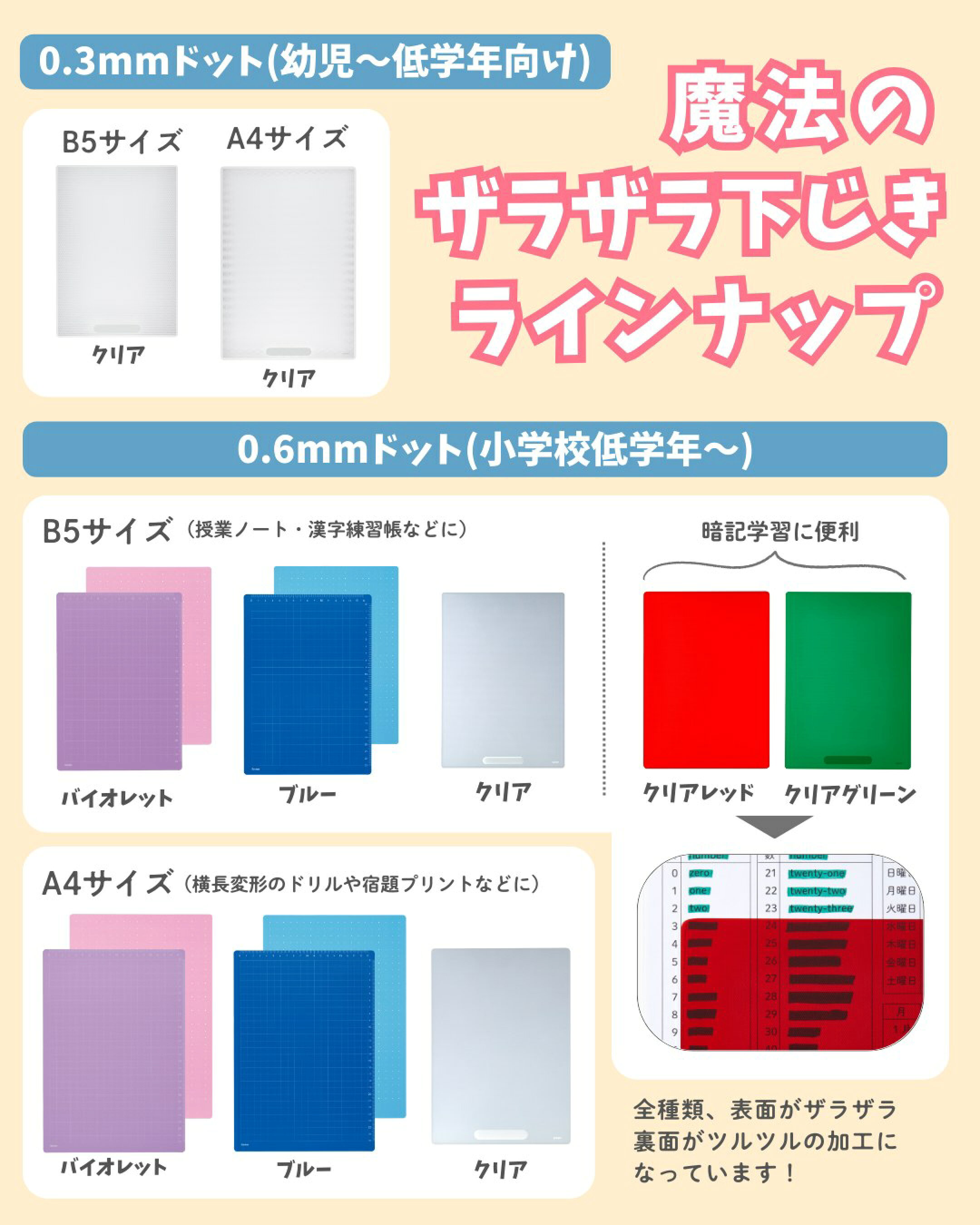 ざらざら下じき