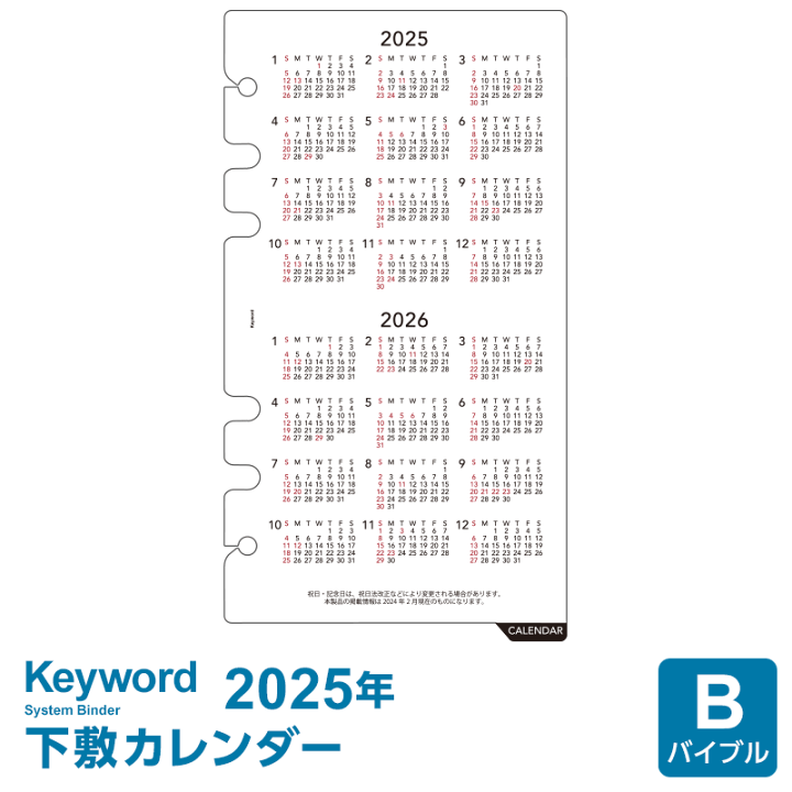 楽天市場】＼本日Point5倍／【2025年版システム手帳リフィル