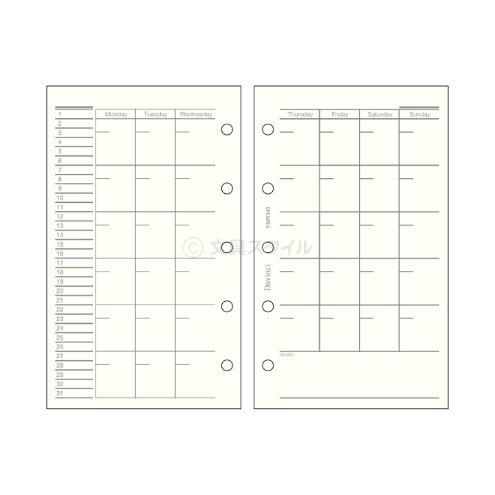 楽天市場】【システム手帳リフィル】Davinci ダ・ヴィンチ mini5 M5