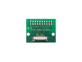 FPC/FFC （20ピン） フラットケーブル to ピンヘッダ 変換基盤 0.5mm/1.0mmピッチ両対応 to 2.54mmピッチ フラットケーブル信号の抽出用に