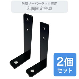 【送料無料】防塵 サーバーラック用 床面固定金具 2個入り スチール材質 カチオン塗装 固定用アンカー ボルトナット 簡単施工 確実施工 頑丈固定