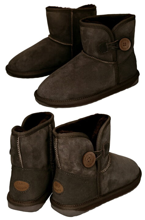 Emu ムートンブーツ Charlotte 通気性 ミニ ブラック黒 ブランド シャーロット 正規品 本革 W 大きいサイズ 天然素材 Mini 秋冬 26cm ローヒール 撥水性 24cm ぺたんこ 23cm メンズ エミュー 28cm ボア 27cm レディース シープスキン ショートブーツ 全8色 25cm 22cm