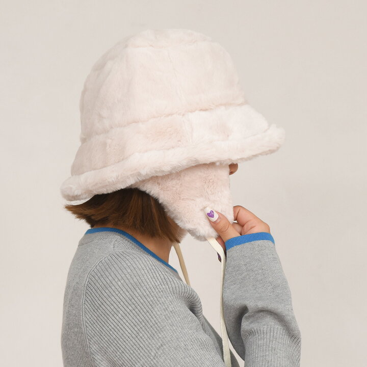 楽天市場】バケットハット レディース 冬 もこもこ 帽子 ハット  