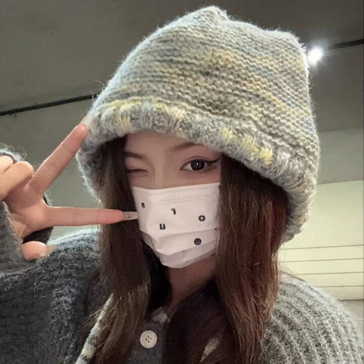楽天市場】バラクラバ レディース 帽子 耳あて ニット フード 