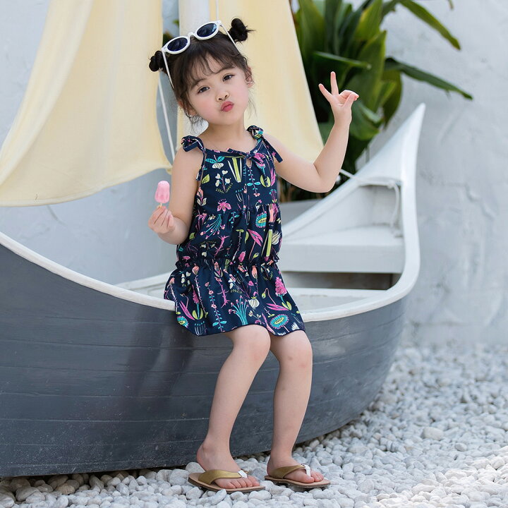 楽天市場 キッズ 水着 女の子 ワンピース セパレート ショートパンツ 2点セット ティアード フレア 胸元カットアウト リボン 着やすい 子供 ベビー ジュニア 90cm 100cm 110cm 1cm 130cm 140cm 可愛い お洒落 総柄 幼稚園 保育園 小学生 露出控えめ 夏 海 プール ビーチ