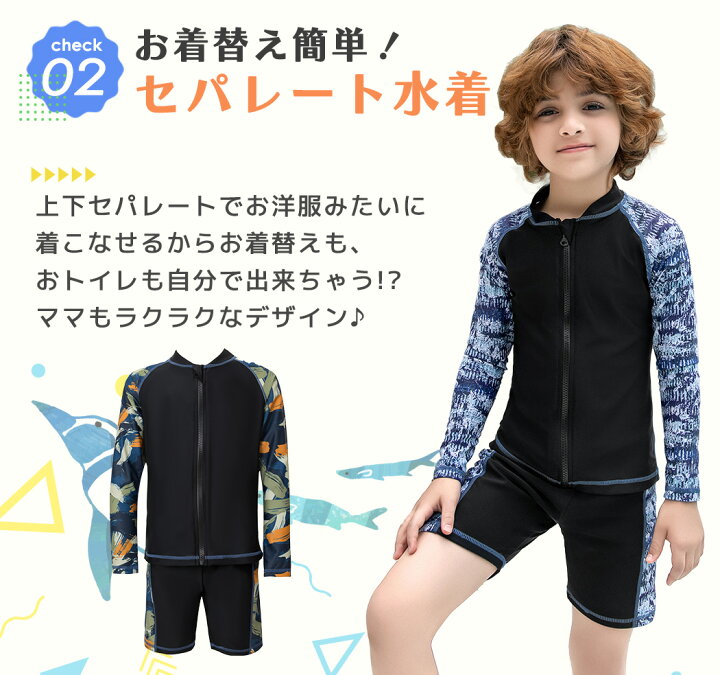楽天市場】＼200円OFFクーポン／ UVカット率 99%以上 キッズ 水着 