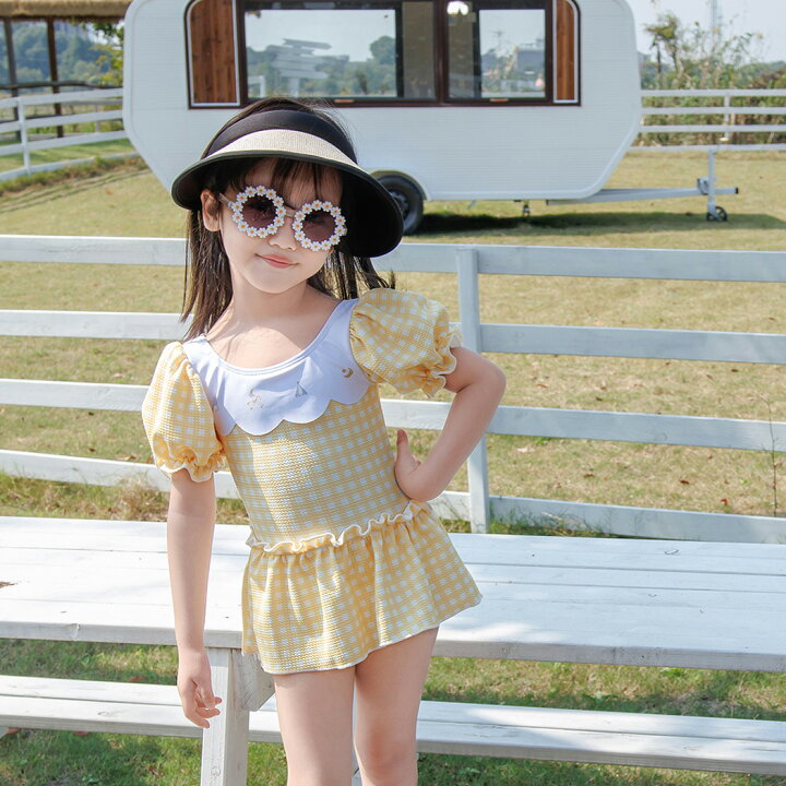 楽天市場】キッズ 水着 女の子 ワンピース オールインワン スイム 