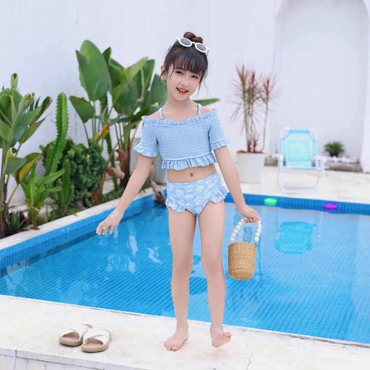 楽天市場】キッズ 水着 女の子 セパレート フリル セット ビキニ 2点 