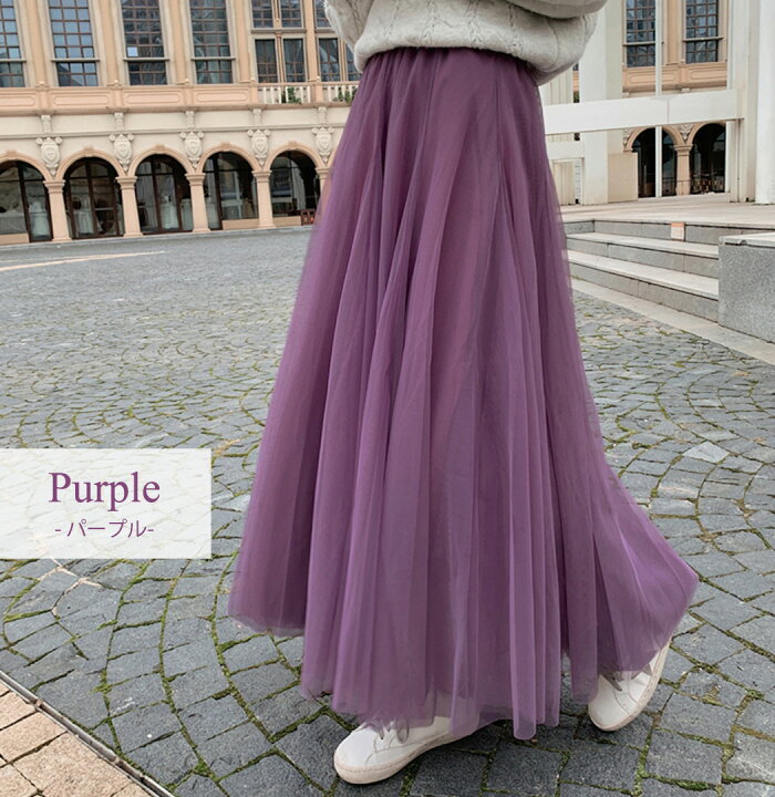 楽天市場 チュールスカート ロング 春 夏 秋 レディース ボトムス フレアスカート ボリューム 薄手 シアースカート ウエストゴム マキシスカート ロングスカート 黒 白 ストレッチ 若干あり カジュアル エレガント ナチュラル ガーリー フェミニン お出かけ デート