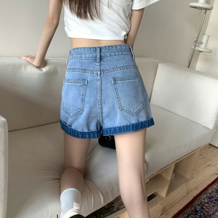 楽天市場】デニム ショートパンツ レディース おしゃれ かわいい 韓国 