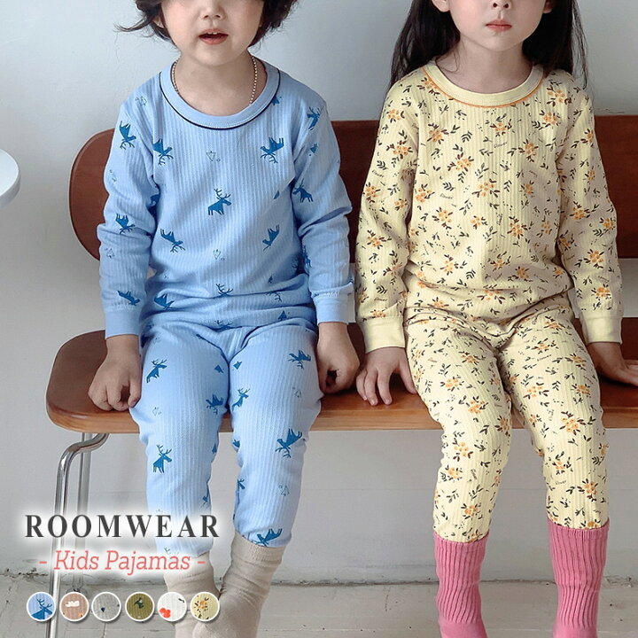 楽天市場】キッズ ルームウェア パジャマ 男の子 女の子 総柄 長袖 薄手 上下セットトップス パンツ 2点セット 部屋着 寝巻き 子供用 花柄 恐竜  トナカイ シロクマ おしゃれ かわいい 通気性 カジュアル シンプル 110 120 130 140 150 160 ウエストゴム お泊り会 春