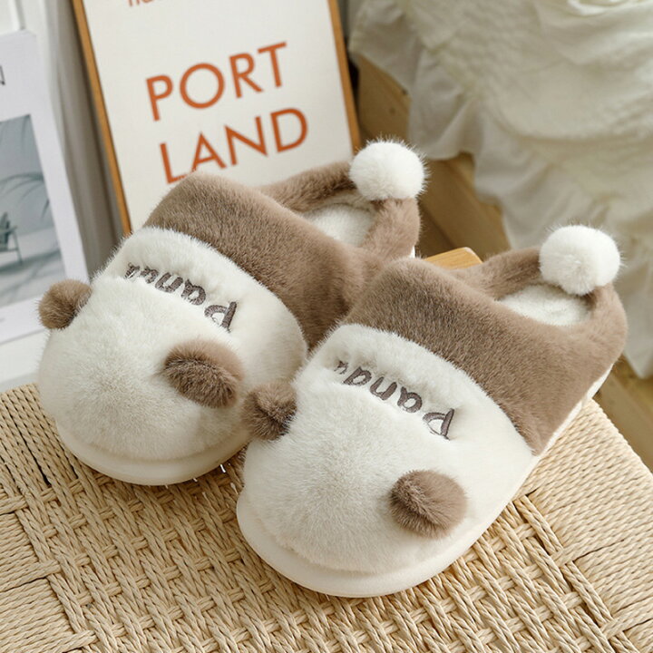 レディース フェイクスポット クロススライド - 快適なフェイクファー スリッパ - アニマルプリント ハウススリッパ - ファッション  スタイリッシュ スリッパ ギフト - グレー - Etsy 日本 かわいいアニマルスリッパ 女性用 ハウススリッパ フェイクファー スリッポン ハウスシューズ 屋内 屋外 滑り止めソール トレンディ