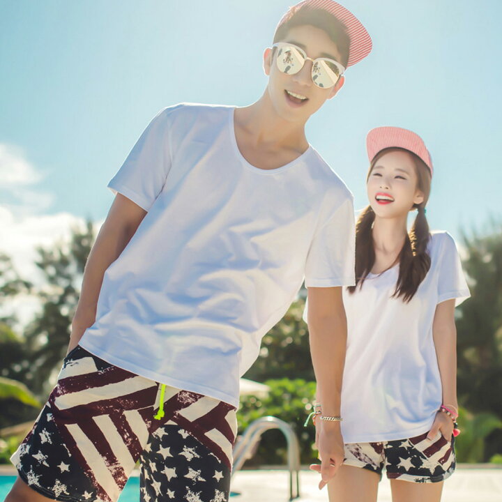 親子ペア カップル夏服 ペアルック 親子コーデ 家族お揃い セットアップ Tシャツ 半ズボン ワンピース ボヘミアン風 サボテン柄 ママ パパ 息子 娘 海旅行衣装 アロハ おしゃれ メンズ衣装半袖シャツショーツセットホリデービーチ Swimstore Pl