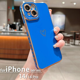 iPhone14 ケース iPhone14 Pro ケース 可愛い おしゃれ スマホケース レディース 女性 シンプル ハート ソフトケース TPU カメラ保護 ストラップホール 大人かわいい メタリック メッキ フレーム 白 黒 アイホン カバー レンズ保護 背面保護