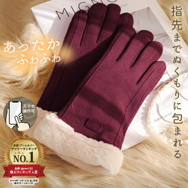 【2点以上で300円OFFクーポンあり】手袋 レディース 秋冬 おしゃれ かわいい 暖かい スマホ タブレット 手ぶくろ 防寒 防風 保温 裏起毛 寒さ対策 黒 ファー ボア 手首 スマホ手袋 人差し指 5本指 通勤 通学 普段使い プレゼント ギフト 誕生日 誕プレ クリスマス シンプル