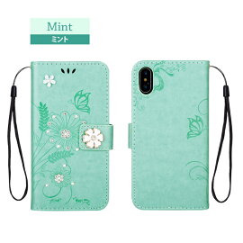 レディース手帳型スマホケースiPhoneX用iPhone8用iPhone8Plus用iPhone7用iPhone7Plus用iPhone6s用iPhone6用TPUソフトスピーカーホールスタンド機能カード収納全10色ピンク/ブラック/ブラウン/パープル/ミント/ブルー/グレー