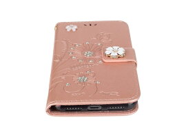 レディース手帳型スマホケースiPhoneX用iPhone8用iPhone8Plus用iPhone7用iPhone7Plus用iPhone6s用iPhone6用TPUソフトスピーカーホールスタンド機能カード収納全10色ピンク/ブラック/ブラウン/パープル/ミント/ブルー/グレー