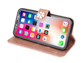 レディース手帳型スマホケースiPhoneX用iPhone8用iPhone8Plus用iPhone7用iPhone7Plus用iPhone6s用iPhone6用TPUソフトスピーカーホールスタンド機能カード収納全10色ピンク/ブラック/ブラウン/パープル/ミント/ブルー/グレー