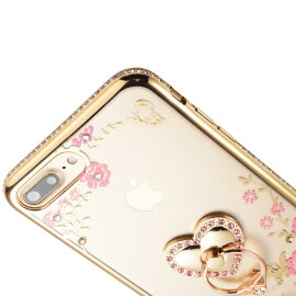 強化ガラスフィルム付きiPhoneXケーススマホリング付きiPhone8ケースiPhone8Plusケーススマホケースオシャレ可愛いiPhoneケースカバー全5色スタンド機能落下防止ブラックゴールドブルーレッドピンク耐衝撃アップルマークが見える全面保護PC素材