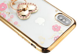 iPhoneXSMaxケースおしゃれ大人女子かわいいiPhoneXSケースiPhoneXRケースiPhone8ケースiPhoneXケーススマホリング付きiPhone8Plusケースiphone7ケースiphone7plusiphone6ケースiphone6sスマホケースラインストーン花柄落下防止可愛い薄型