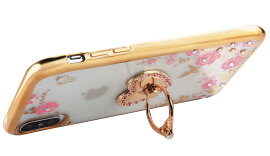iPhoneXSMaxケースおしゃれ大人女子かわいいiPhoneXSケースiPhoneXRケースiPhone8ケースiPhoneXケーススマホリング付きiPhone8Plusケースiphone7ケースiphone7plusiphone6ケースiphone6sスマホケースラインストーン花柄落下防止可愛い薄型