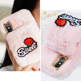 iPhoneXSMaxケースハードケース可愛いiPhoneXSケースiPhoneXRケースiPhoneXケースiPhone8ケースiPhone8PlusケースiPhone7ケースiPhone7Plusケーススマホケースおもしろい個性的TPUパンダおしゃれフェイクファーグレーベージュピンクレッド