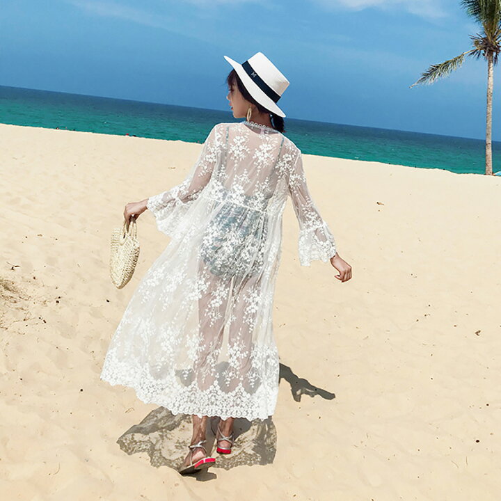 楽天市場】カーディガン レディース ロング シアートップス 春 夏 
